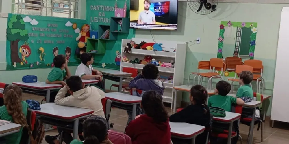 A aula do projeto sobre o Dia da Água foi o ponto de partida da classe para a realização das atividades