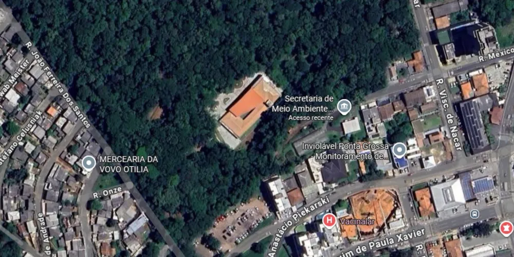 Imagem aérea do Gabinete Verde