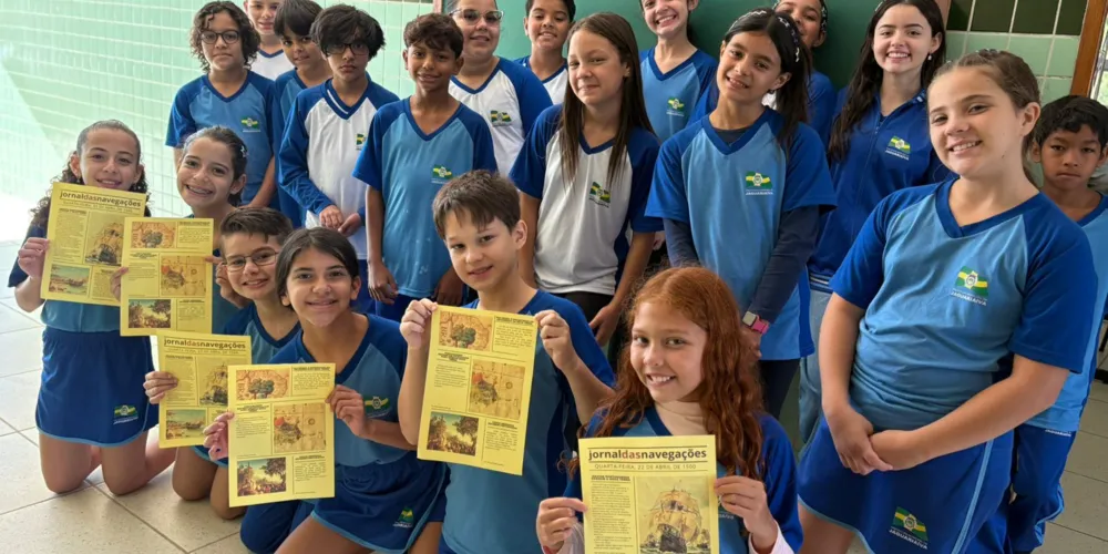 Estudantes confeccionaram o próprio impresso, com aspectos jornalístico e diagramação baseada no Jornal da Manhã