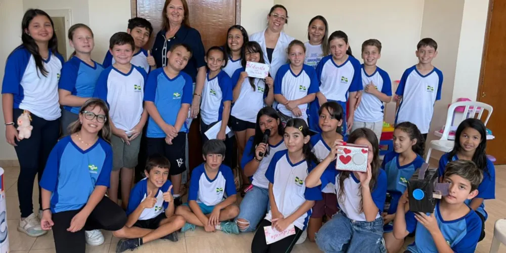 Alunos foram protagonistas do trabalho comunicacional.