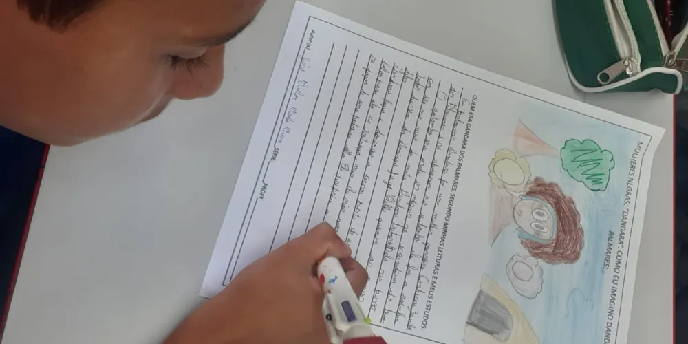 Alunos fizeram suas próprias produções acerca da temática