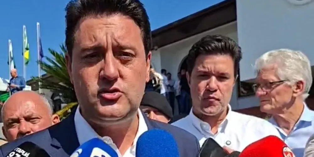 A fala de Ratinho Júnior foi feita em um evento na sede do Sétimo Comando Regional da Polícia Militar, em Pato Branco