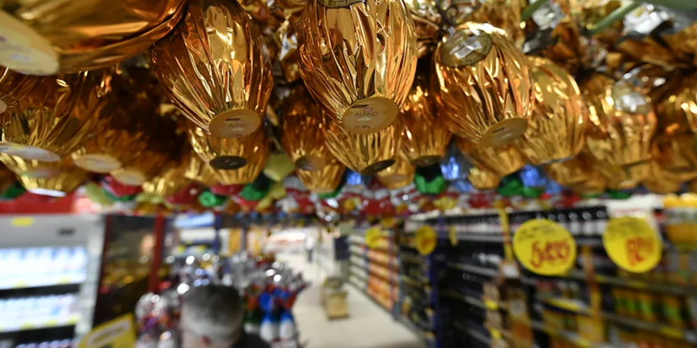 Ovos de páscoa do supermercado