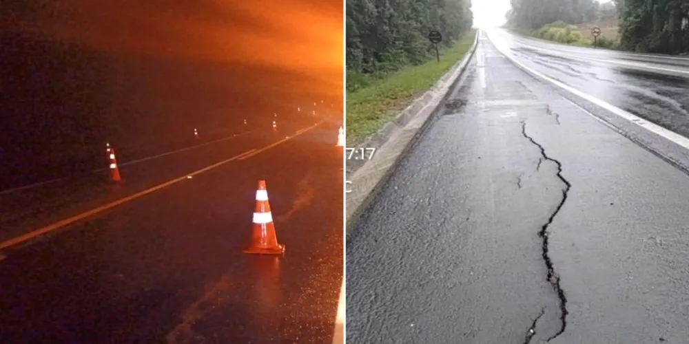 A concessionária realizou a sinalização necessária para orientar os motoristas sobre o desvio