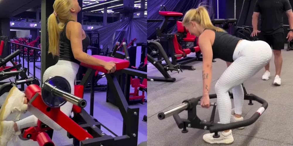 Virginia testou novos aparelhos de sua academia