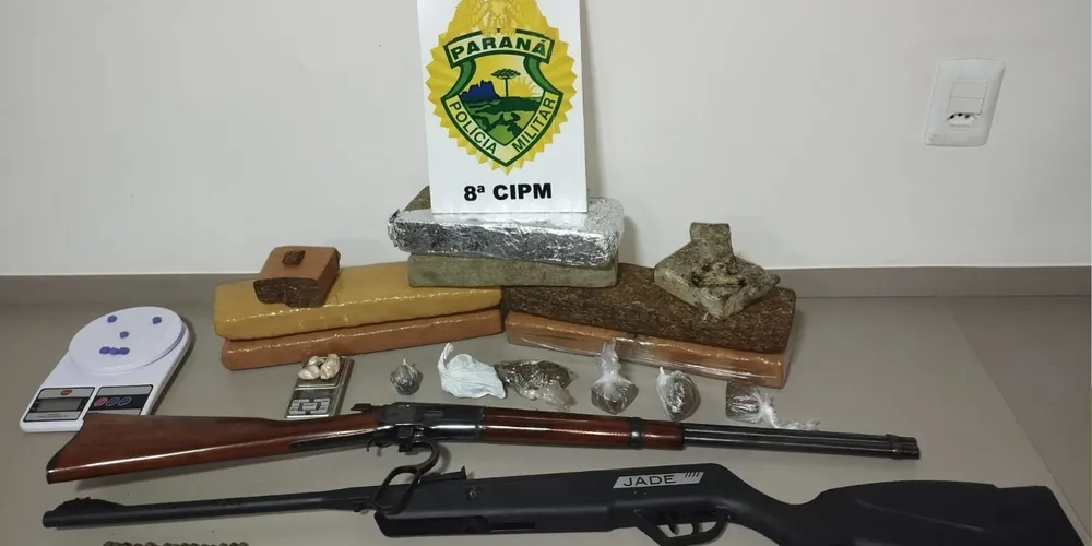 Itens apreendidos na operação