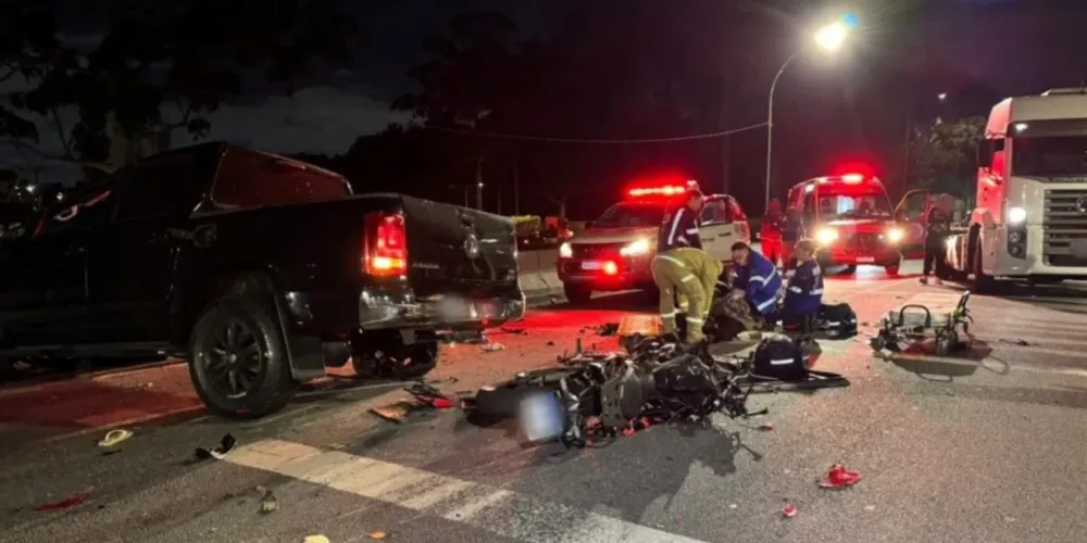 Suposto racha na BR-277 terminou com motociclista em estado gravíssimo