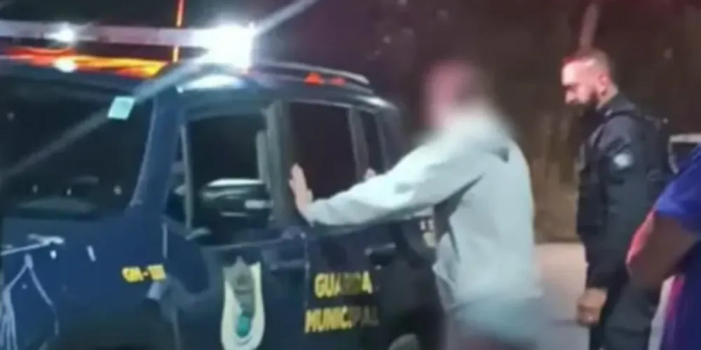 Momento em que tio, suspeito de estuprar adolescente, é preso