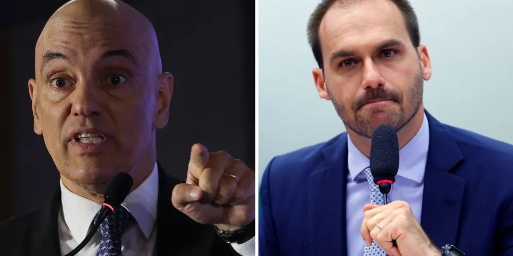 Ministro Alexandre de Moras e o ex-deputado Eduardo Bolsonaro