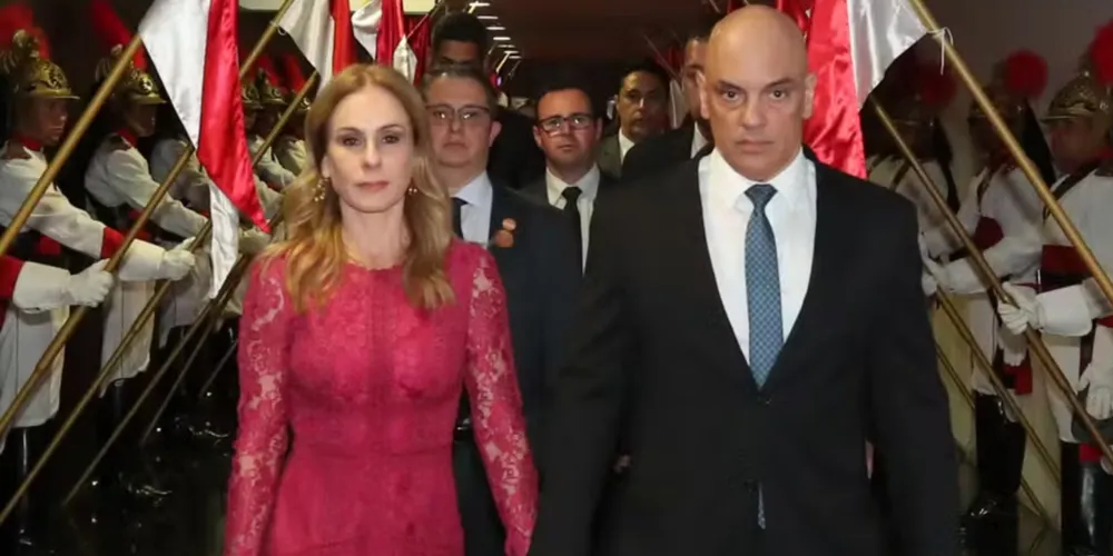 Ministro Alexandre de Moraes e a eposa, advogada Viviane Barci de Moraes