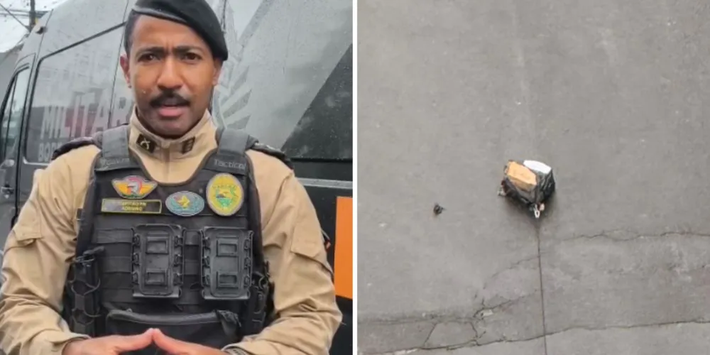 Pacote continha celular, fios e bateria