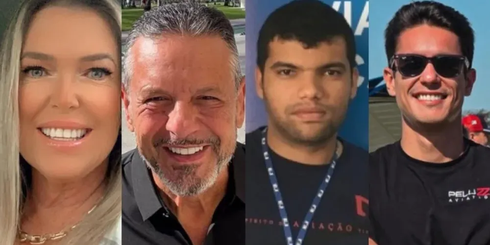 As quatro vítimas estavam dentro do avião