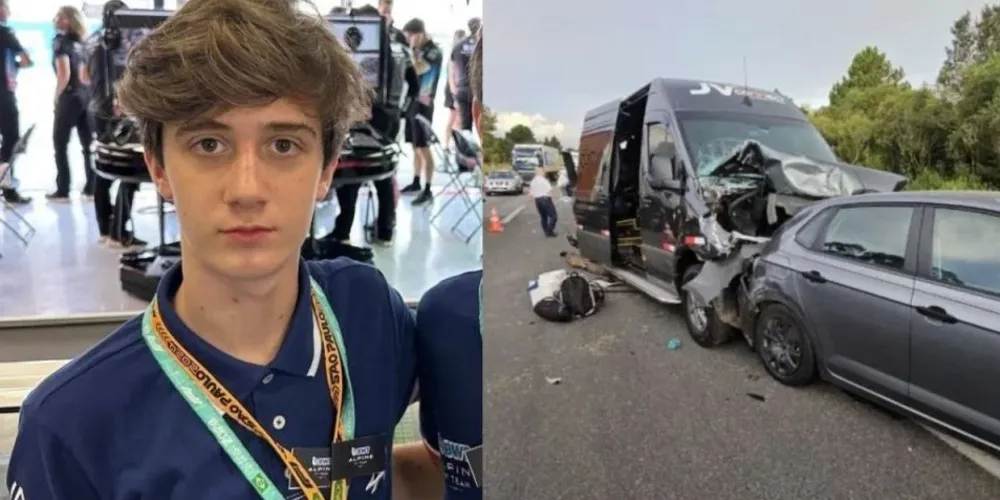 Lapo Sganzerla Bordin, de 16 anos, foi a vítima fatal do acidente na BR-277, entre Palmeira e Curitiba