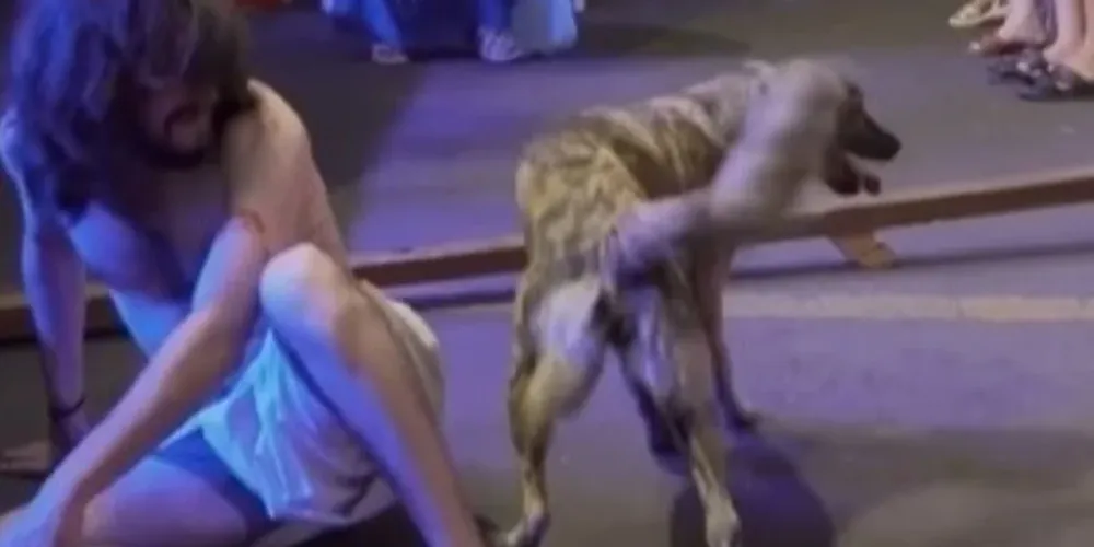 A encenação, que ocorreu no sábado (28), em Sapiranga, na Região Metropolitana de Porto Alegre