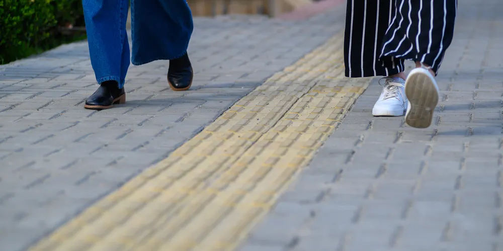 Calçadas em frente à prefeitura e a Câmara Municipal de Ponta Grossa