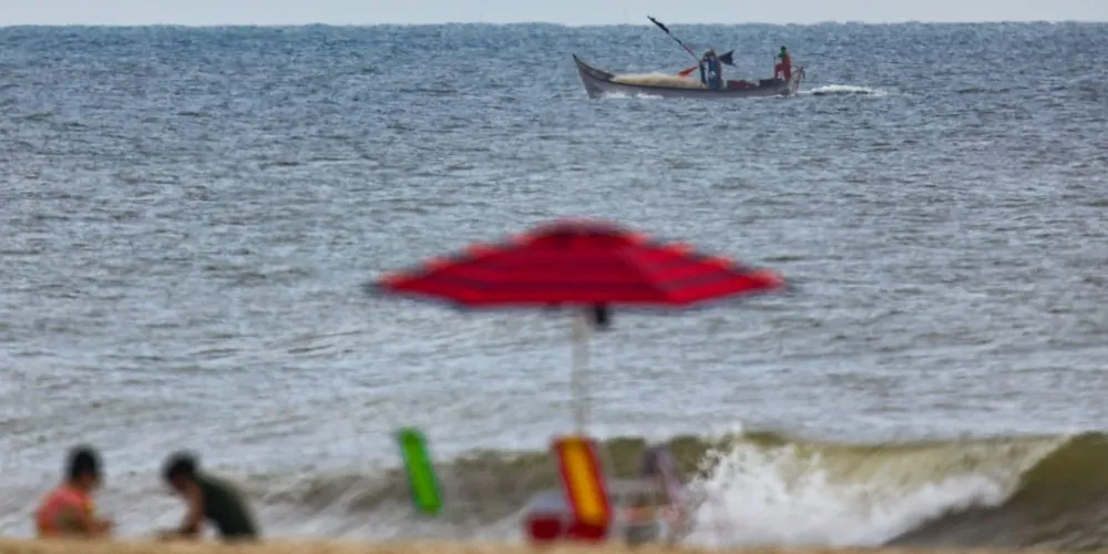 No Litoral a temperatura subiu um pouco mais, chegando a valores entre 25°C e 27°C