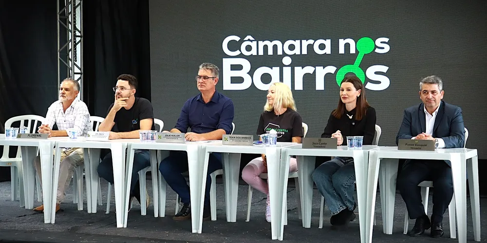 Alguns dos vereadores que marcaram presença na 'Câmara nos Bairros'