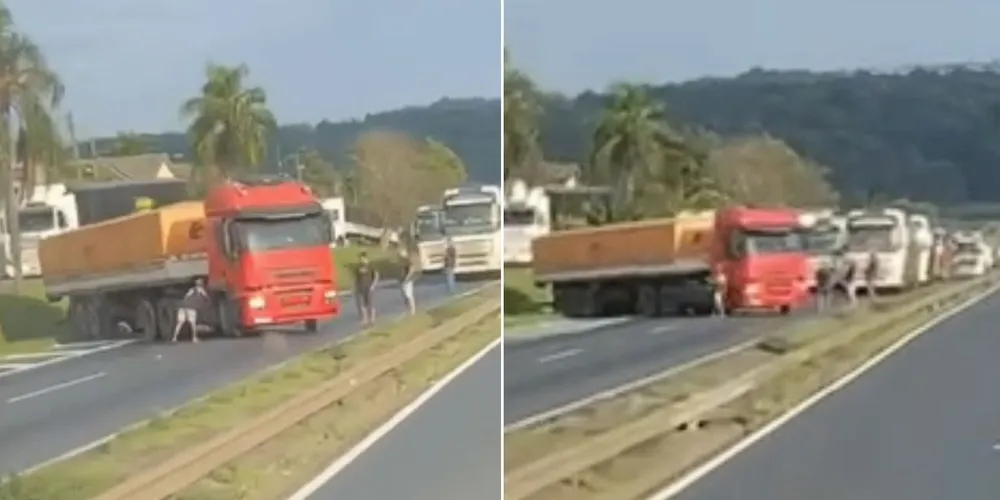 Equipes trabalham para a retirada do veículo