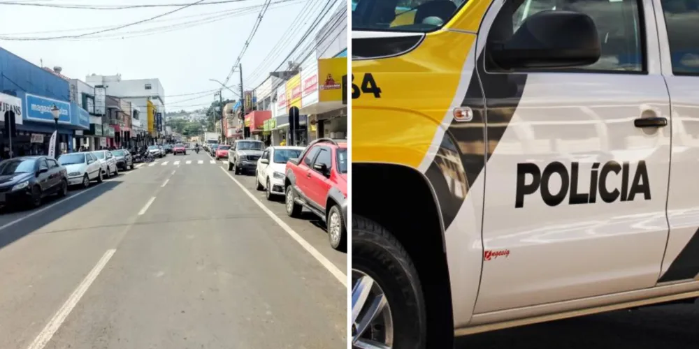 Rua Munhoz da Rocha, principal rua do comércio iratiense