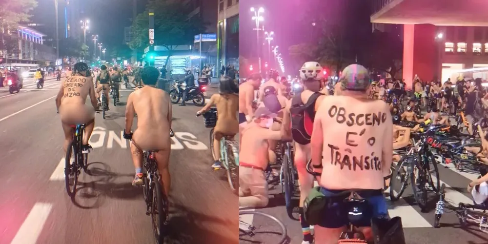 Segundo os organizadores, os corpos nus durante o protesto têm o objetivo de chamar atenção da sociedade