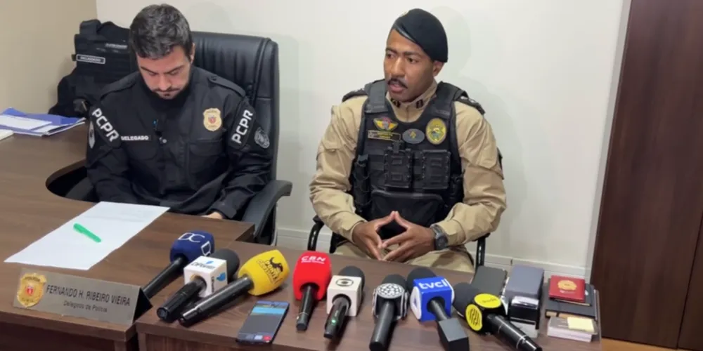 Coletiva de imprensa com a Polícia Civil e Polícia Militar