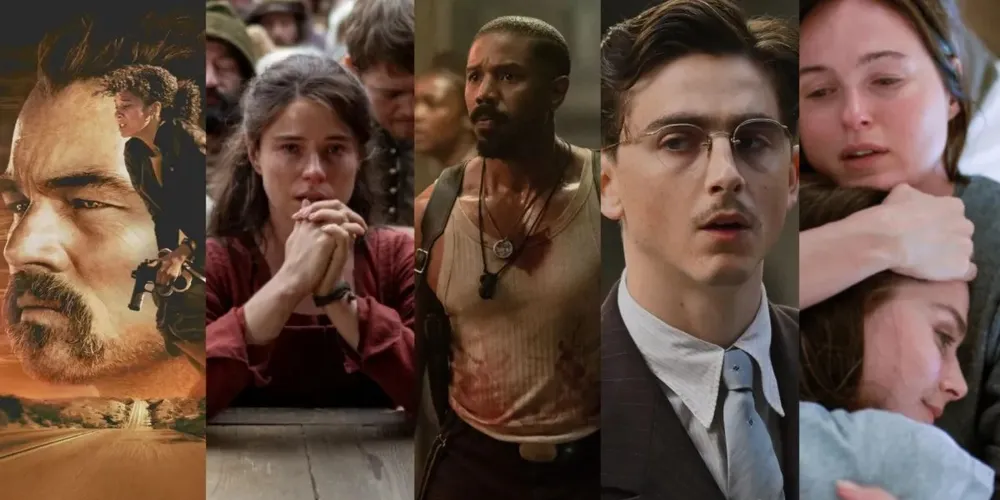 Filmes concorrendo a categoria de Melhor Filme no Oscar 2026: "Uma Batalha Após A Outra", "Hamnet", "Pecadores", "Marty Supreme" e "Valor Sentimental"