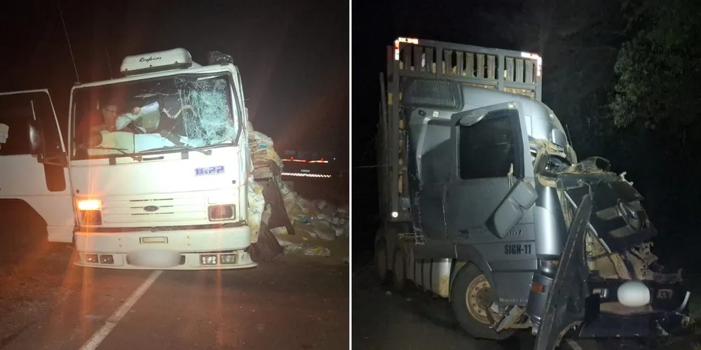 O motorista do caminhão M. Benz Actros, de 30 anos, sofreu ferimentos leves