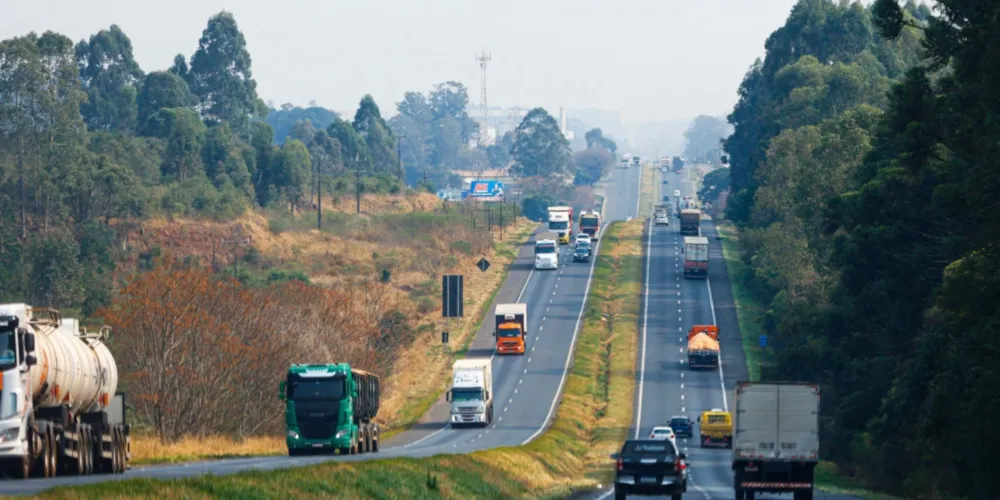 O trecho da BR-376 de Ponta Grossa será impactado pela obra do novo contorno rodoviário