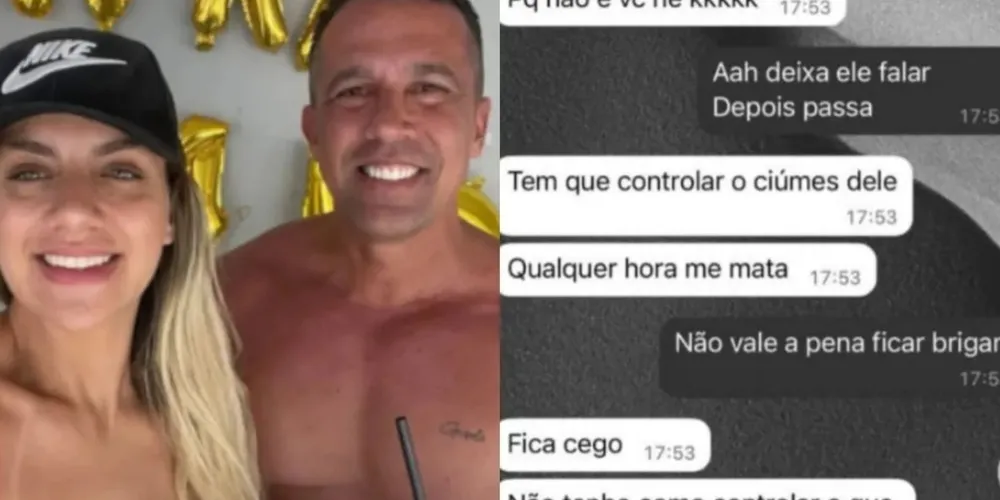 Sd PM Gisele Alves Santa enviou mensagens a uma amiga relatando cíumes do marido, o tenente-coronel Geraldo Leite Rosa Neto