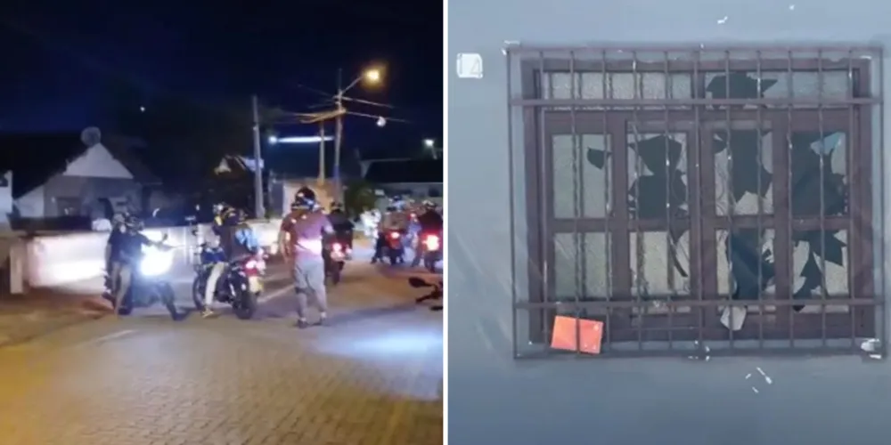 Omorador relatou que o portão da casa foi quebrado, assim como janelas e portas que foram alvo de pedradas e chutes.