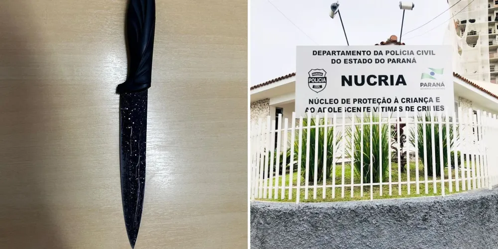 A faca foi apreendida
