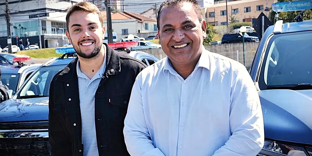 Felipe Francischini e o vereador Divo