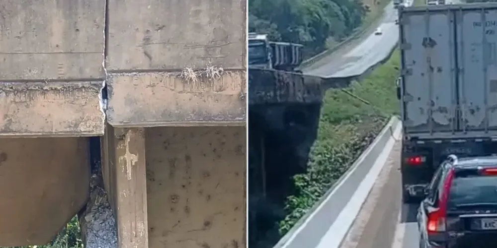 Imagens despertaram preocupação entre os motoristas que trafegam pela rodovia