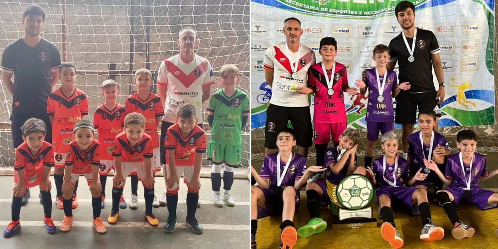 Equipes do Sub-7 e Sub-11 de Ponta Grossa