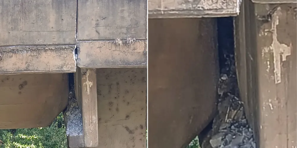Estrutura apresenta grande rachadura e não há informações sobre revitalização