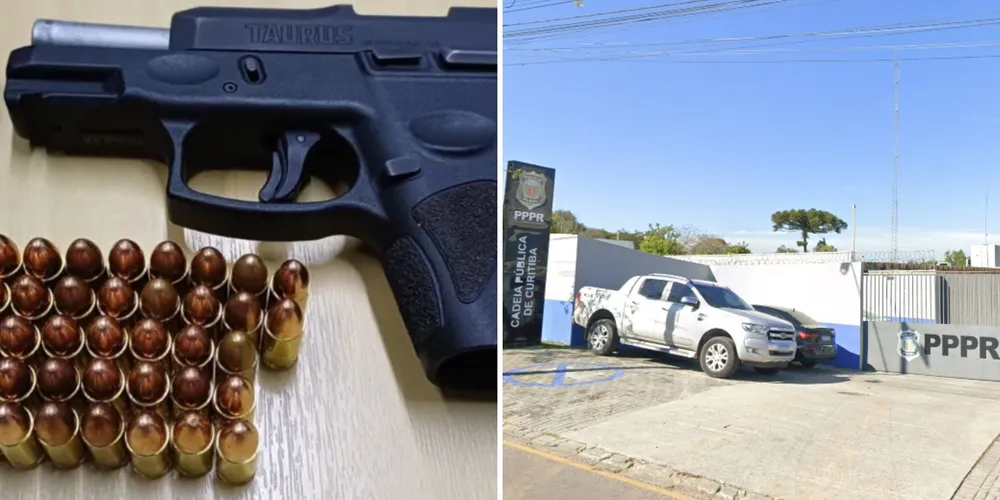 A arma foi apreendida e o homem encaminhado à Cadeia Pública de Curitiba