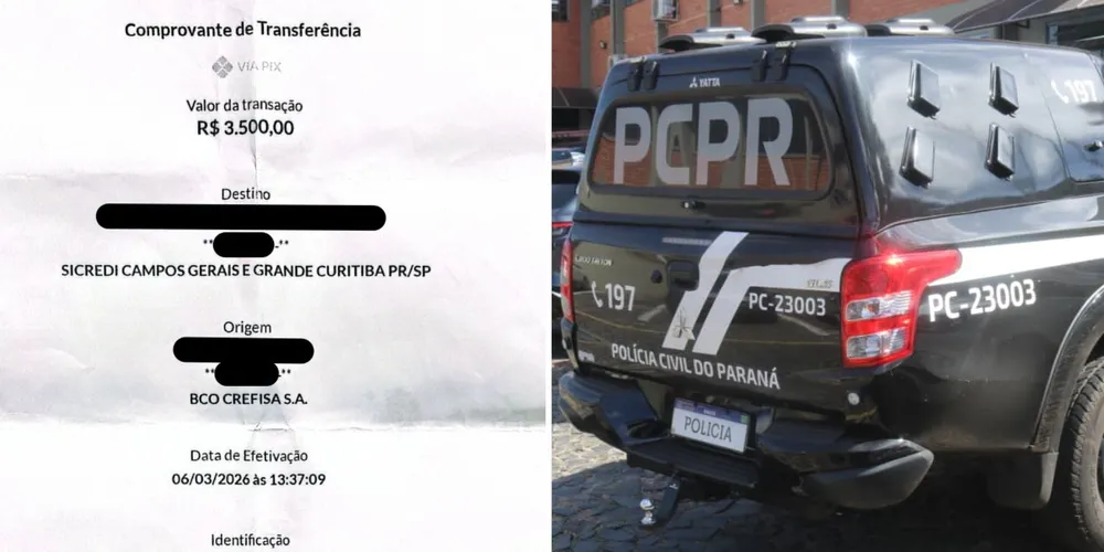 Pix enviado direto para a conta do investigado