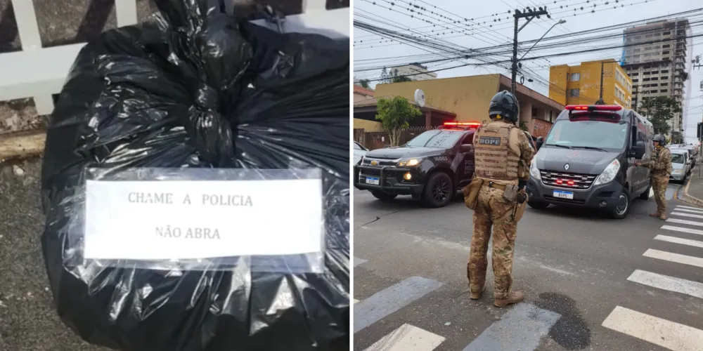 A perícia confirmou que se tratava de um simulacro, composto por celular, bateria, fios, pregos e um invólucro com areia