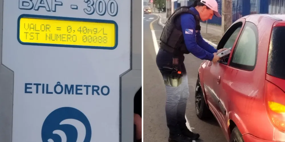 Submetida ao teste do etilômetro, foi registrado o índice de 0,40 mg/l de álcool por litro de ar alveolar