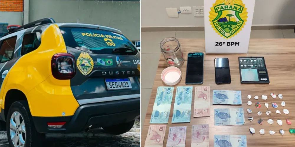 Ao todo, foram apreendidas 25 porções de cocaína