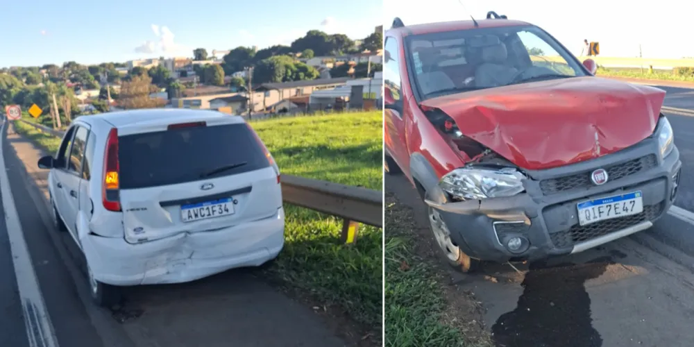 As duas passageiras do Fiesta sofreram ferimentos leves