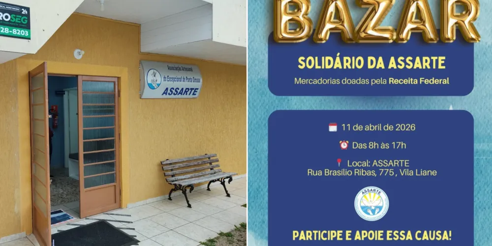 O bazar solidário tem como objetivo arrecadar recursos para manter e ampliar os projetos sociais desenvolvidos pela Assarte