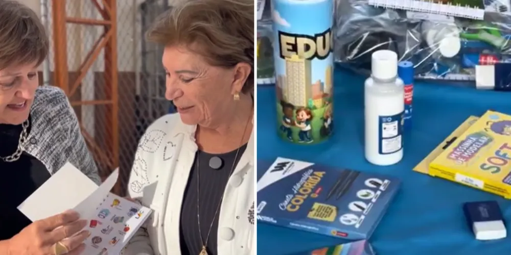 A secretária Joana D'Arc e a prefeita Elizabeth publicaram o anúncio nesta segunda-feira (27)