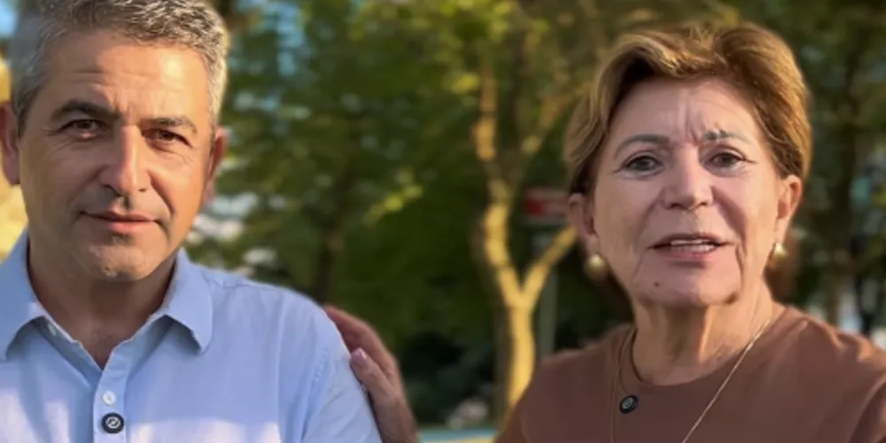 O vereador Pastor Ezequiel (Podemos) e a prefeita de Ponta Grossa, Elizabeth Schmidt (União Brasil)