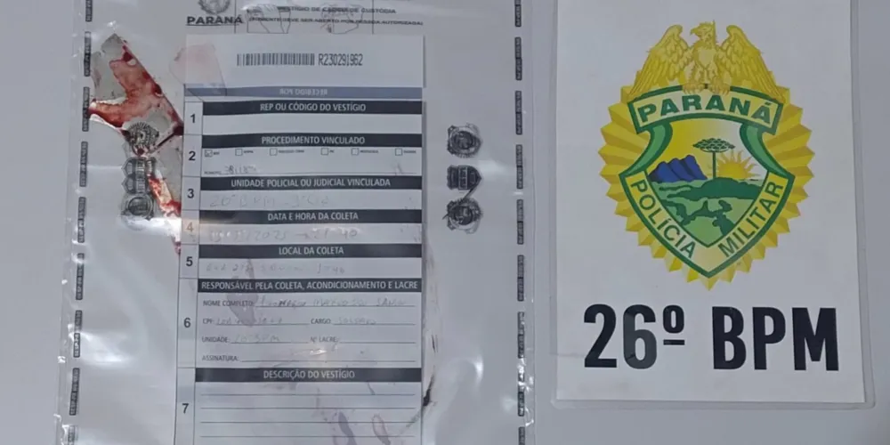 O suspeito recebeu voz de prisão ainda no local