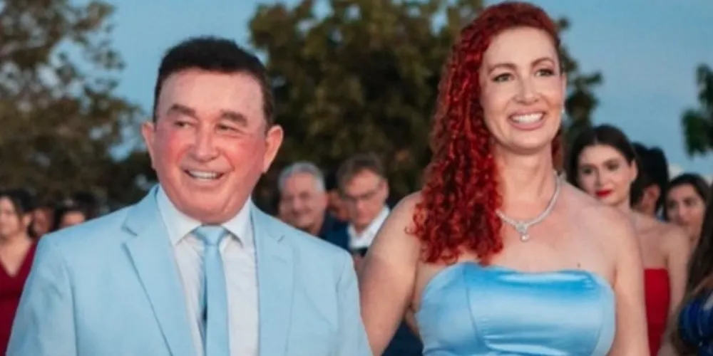 Amado Batista ao lado de Lorena Alves Batista, falecida nessa sexta-feira (13), aos 46 anos