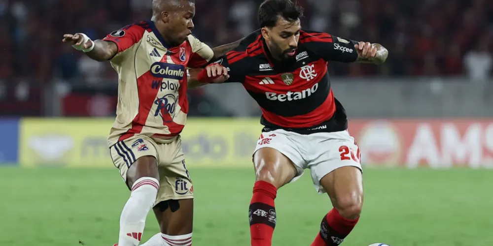 Lance de Flamengo x Independiente Medellín pela Libertadores
