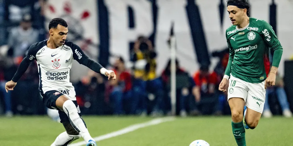Lance de Corinthians x Palmeiras pela 11ª rodada do Brasileirão