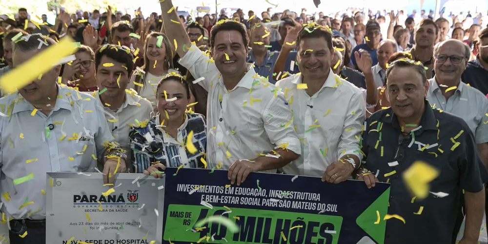 Governador Carlos Massa Ratinho Junior inaugura hospital que atenderá a região