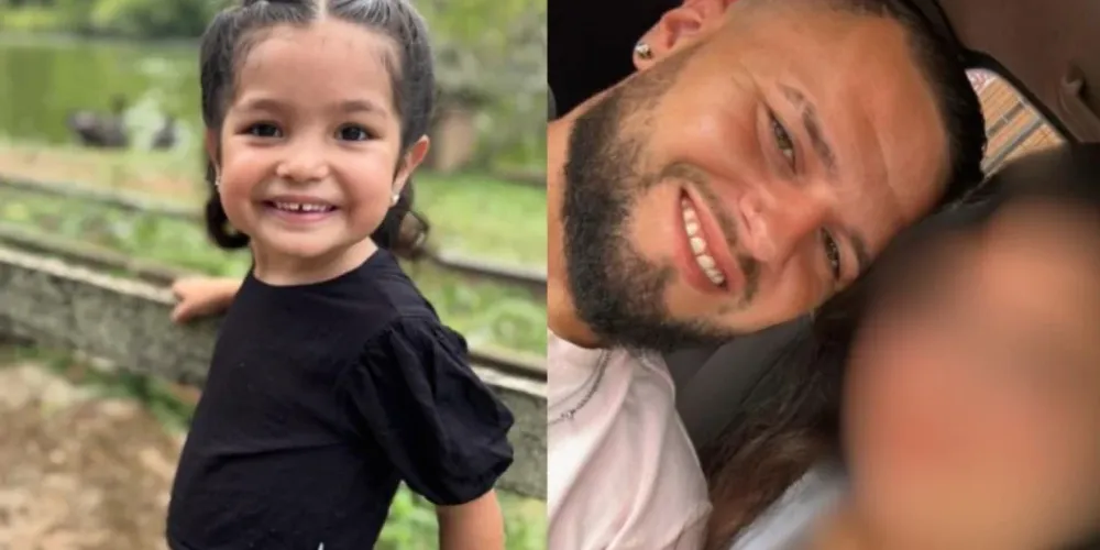 Lucas Kazimirski de 24 anos, e a enteada dele, Ana Clara de 4 anos, foram vítimas do grave acidente em Campina Grande do Sul